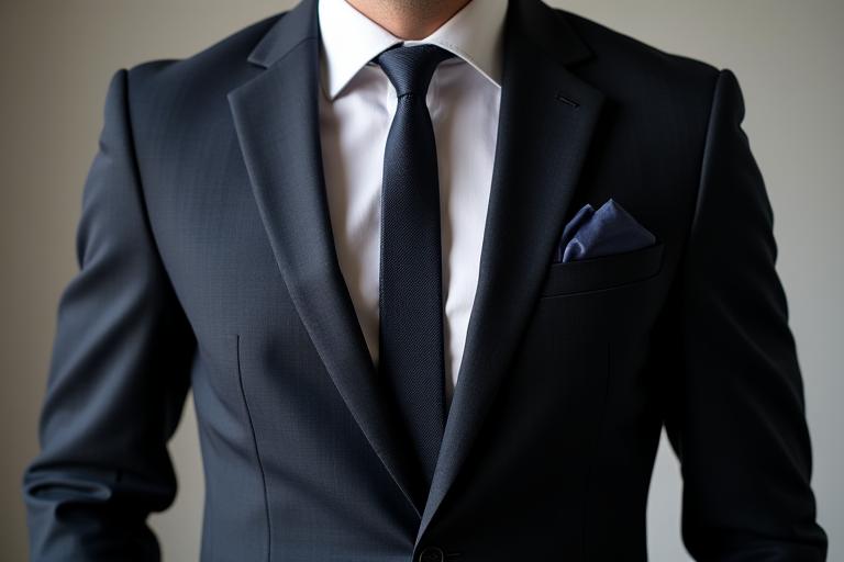 Мужчина в идеально скроенном деловом костюме.